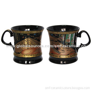 12oz Ceramic Mugs, Golden decal Design, Suitable for Tea or CoffeeNew